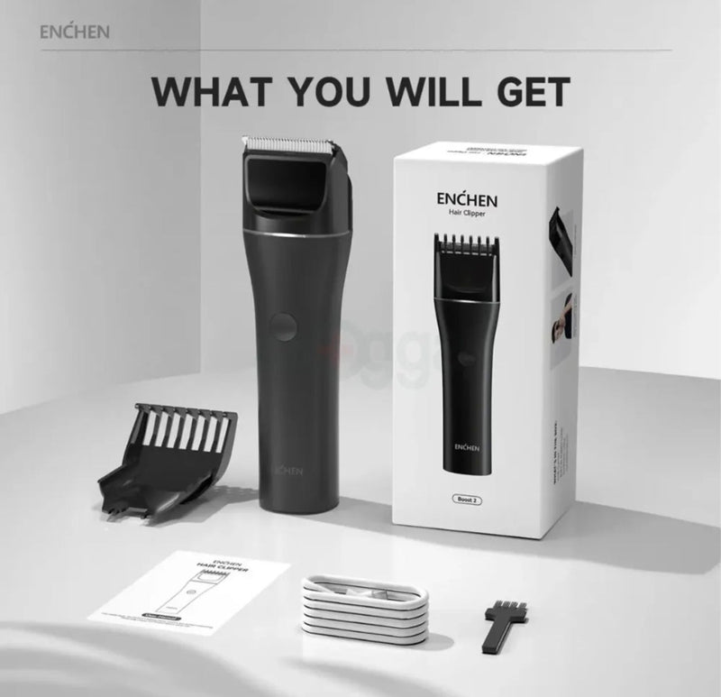 ENCHEN BOOST 2 Hair Clipper Very Low Noise ( Black) Intact Sealed Pack Update Model
