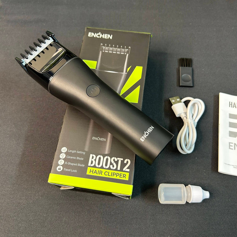 ENCHEN BOOST 2 Hair Clipper Very Low Noise ( Black) Intact Sealed Pack Update Model